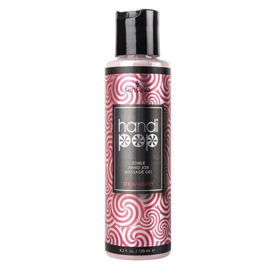 Гель для оральных и мануальных ласк со вкусом клубники Sensuva Handipop Strawberry, 125 ml