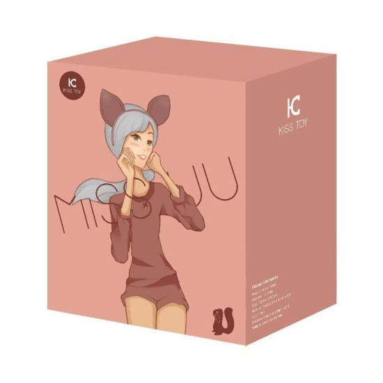 Вакуумный стимулятор с вибрацией, игрушка 2 в 1, оранжевый KisToy Miss UU Orange