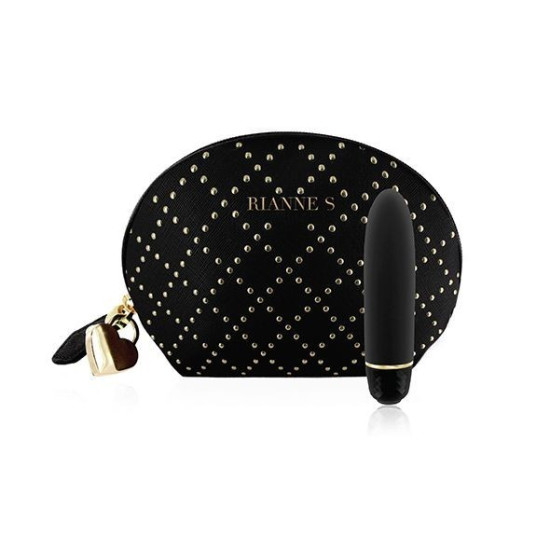 Мини-вибратор, 7 режимов, чехол-косметичка, чёрный RIANNE S Classique Vibe Stud Black