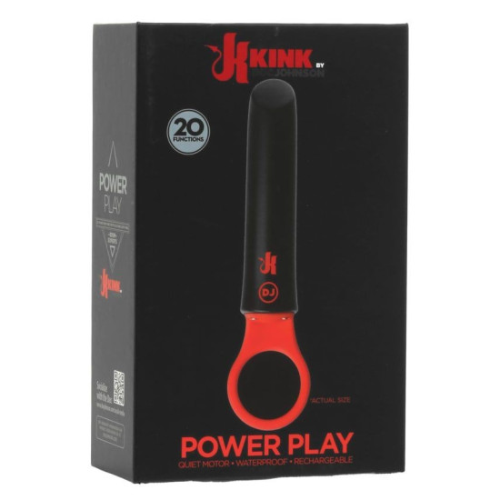 Вібратор із силіконовим кільцем для захоплення Doc Johnson Kink Power Play with Silicone Grip Ring