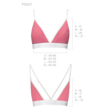 Спортивный топ с двойными бретелями, розовый Passion PS007 Top Pink, S