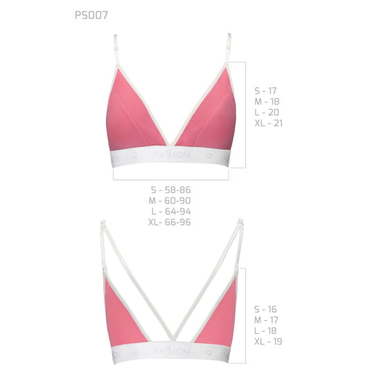 Спортивний топ з подвійними бретелями, рожевий Passion PS007 Top Pink, S