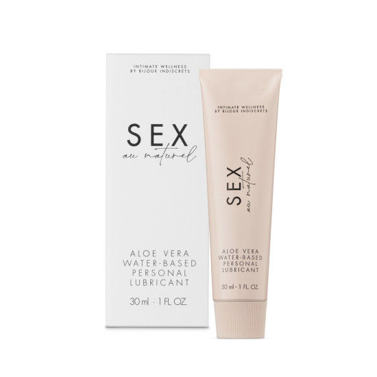 Доглядаюча лубрикант з алое на водній основі Bijoux Indiscrets Sex au Nature Aloe Vera, 30 ml