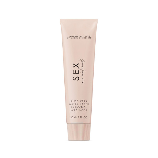 Доглядаюча лубрикант з алое на водній основі Bijoux Indiscrets Sex au Nature Aloe Vera, 30 ml