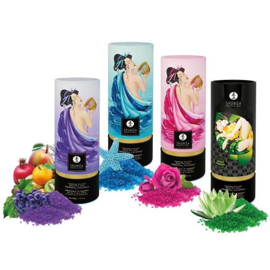 Сіль для ванни з сіллю Мертвого моря Shunga Oriental Crystals Bath Salts Organic Lotus Flower, 500 g