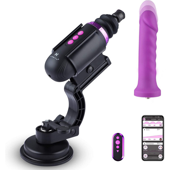 Міні секс-машина, дуже потужна, пульт ДУ Hismith Mini Capsule Sex-Machine with Strong Suction APP