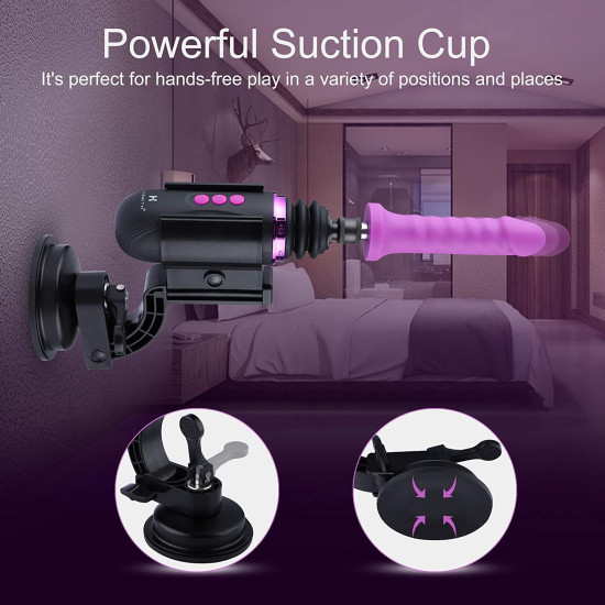 Міні секс-машина, дуже потужна, пульт ДУ Hismith Mini Capsule Sex-Machine with Strong Suction APP