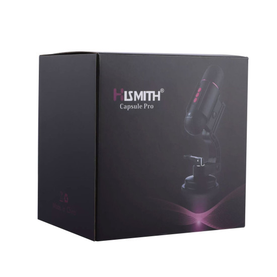 Міні секс-машина, дуже потужна, пульт ДУ Hismith Mini Capsule Sex-Machine with Strong Suction APP