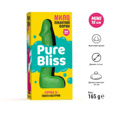 Натуральне крафтове мило-член із присоскою, зелене Pure Bliss Mini Green