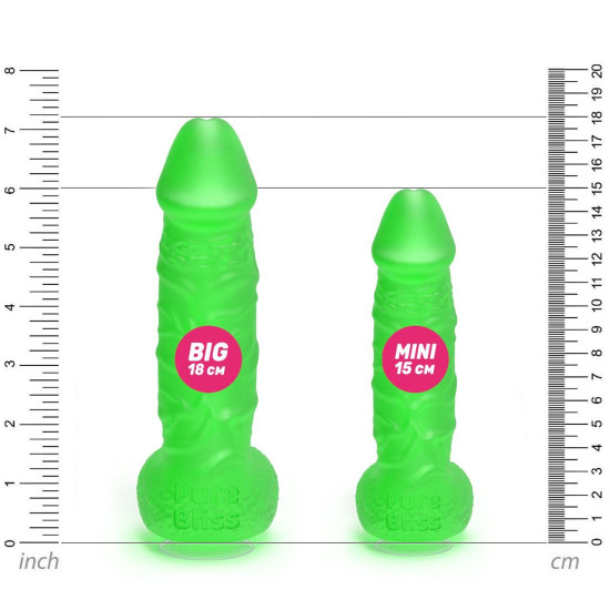 Натуральне крафтове мило-член із присоскою, зелене Pure Bliss Mini Green