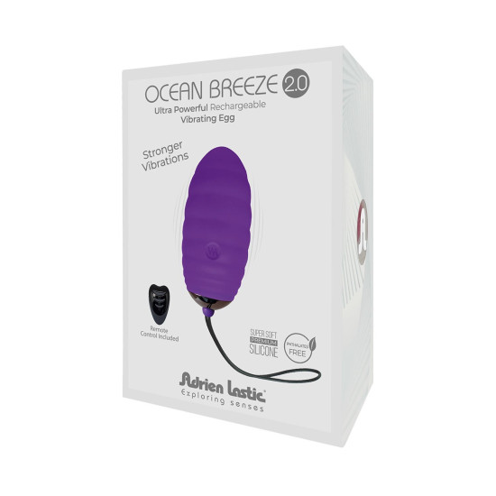 Віброяйце з пультом дистанційного керування, фіолетове Adrien Lastic Ocean Breeze 2.0 Purple