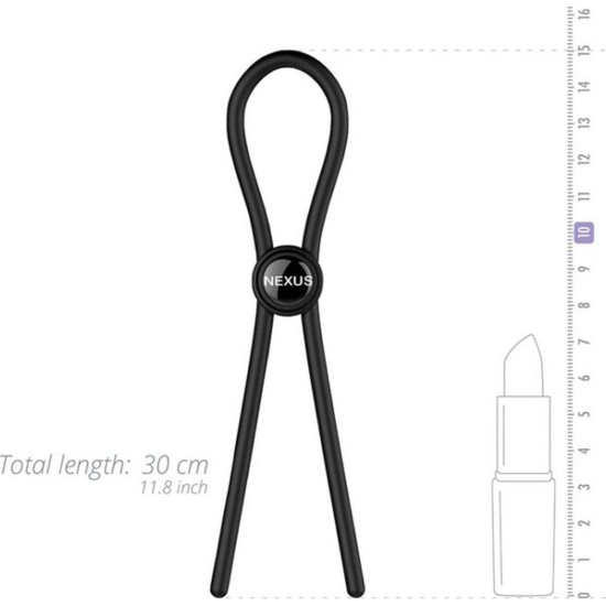 Эрекционное кольцо с регулируемой тугостью Nexus FORGE Single Adjustable Lasso Black