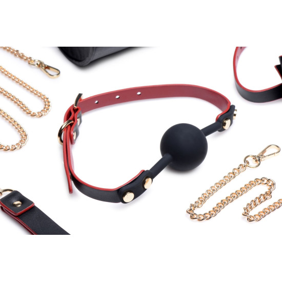 Розкішний БДСМ набір у дорожній сумці (11 предметів), Master Series Bow - Luxury BDSM Set With Travel Bag