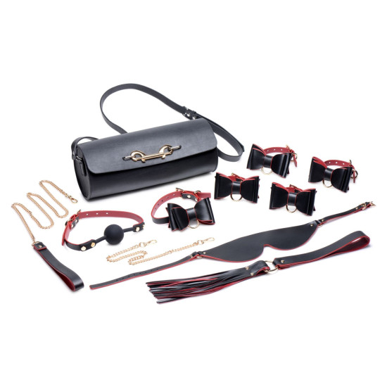 Розкішний БДСМ набір у дорожній сумці (11 предметів), Master Series Bow - Luxury BDSM Set With Travel Bag