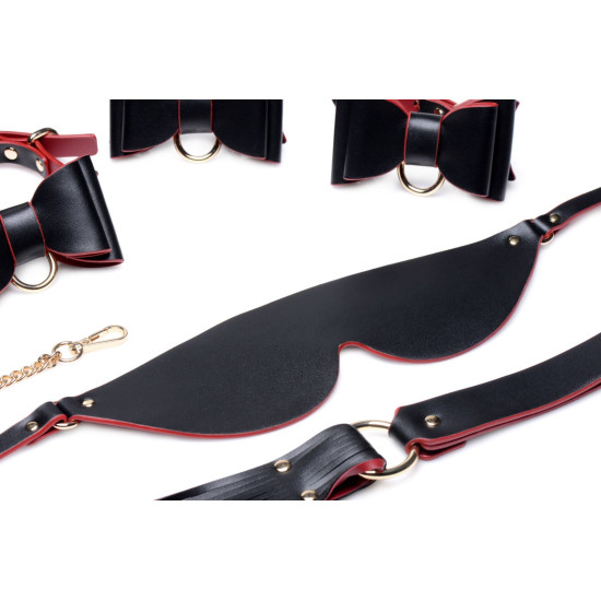 Розкішний БДСМ набір у дорожній сумці (11 предметів), Master Series Bow - Luxury BDSM Set With Travel Bag