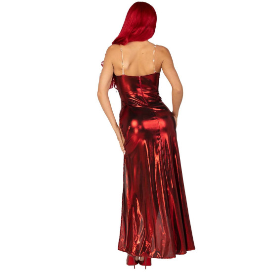 Эротическое платье с юбкой Leg Avenue Shimmer Bodysuit with Skirt, M