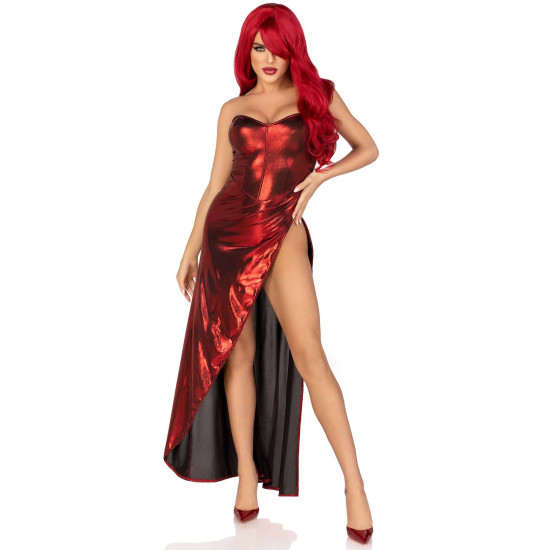 Эротическое платье с юбкой Leg Avenue Shimmer Bodysuit with Skirt, M