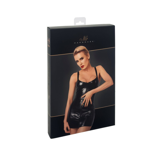 Міні-сукня з мокрим ефектом і поясом з кільцем Noir Handmade F320 Starlet Wetlook Minidress with Ring Belt, S