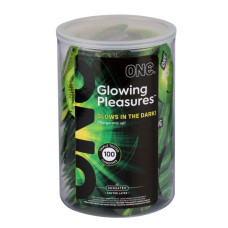 Набір презервативів, мегапак тюб ONE Glowing Pleasures, 100 шт.