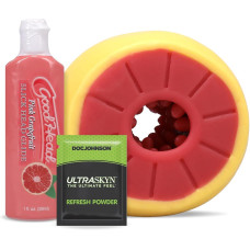 Набір для мінету, грейпфрутовий смак, жовтий Doc Johnson Goodhead Grapefruit Blowjob Set Yellow