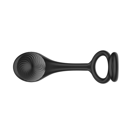 Анальна вібропробка з кільцем для мошонки Nexus Tornado Cock and Ball Ring