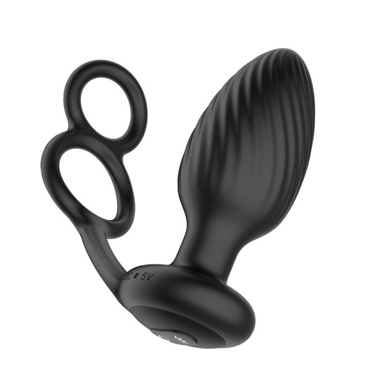 Анальна вібропробка з кільцем для мошонки Nexus Tornado Cock and Ball Ring