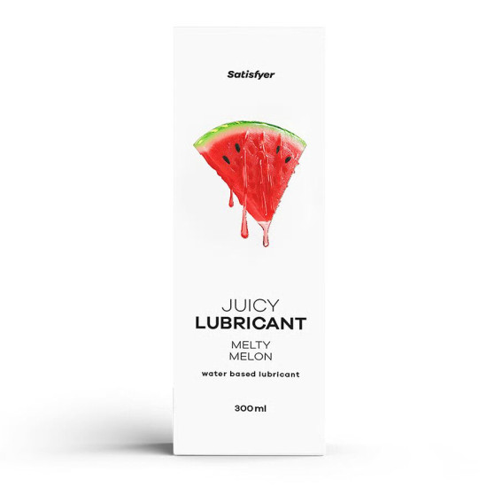 Лубрикант на водній основі зі смаком дині Satisfyer Juicy Lubricant Melty Melon, 300 ml