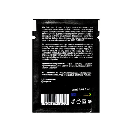Пробник лубриканта на водной основе Intt My Lube Natural, 2 ml
