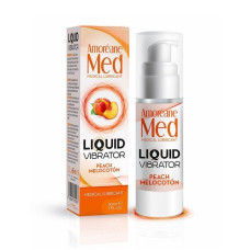 Персиковый лубрикант с эффектом жидкого вибратора Amoreane Med Liquid Vibrator Peach, 30 ml
