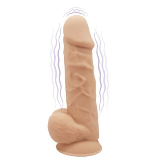 Фалоімітатор з вібрацією, тілесний, довжина 8,5 дюйма SilexD Norman Vibro Flesh Model 1 (м'ята упаковка!!!)