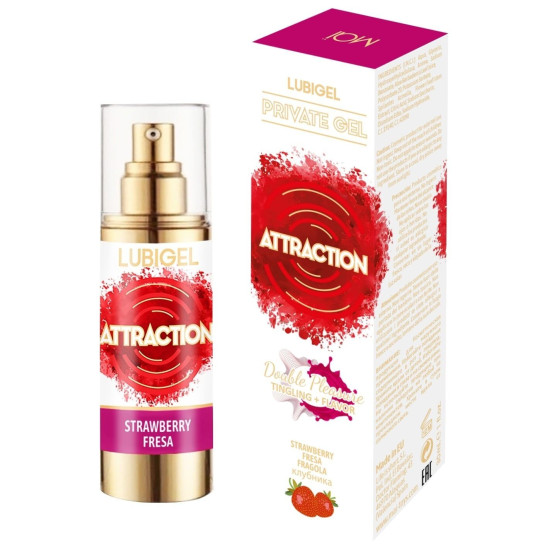 Жидкий вибратор с ароматом клубники MAI Lubigel Strawberry, 30 ml