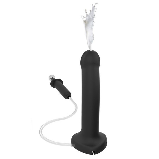 Кончaющий фаллоимитатор, длина 19,6 см, диаметр 3,6 см, черный - Strap-On-Me Dildo Cum Black