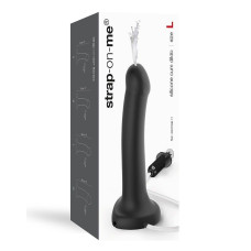Кончaющий фаллоимитатор, длина 19,6 см, диаметр 3,6 см, черный - Strap-On-Me Dildo Cum Black