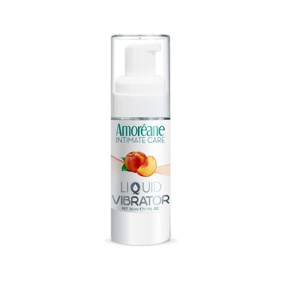 Персиковый лубрикант с эффектом жидкого вибратора Amoreane Med Liquid Vibrator Peach, 30 ml