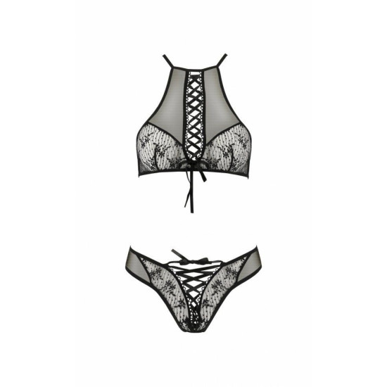 Еротичний комплект, чорний Passion Azalia Set Black, S/M