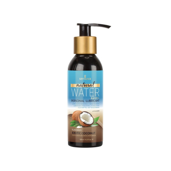 Оральна змазка зі смаком кокоса на водній основі Sensuva Natural Water-Based Exotic Coconut, 125 ml