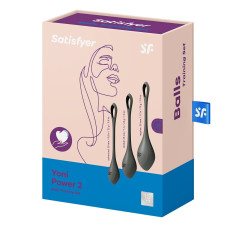 Набір йоні намистин, чорні, діаметр 2-2,5-3 см, вага 22-44-73 г Satisfyer Yoni Power 2 Black