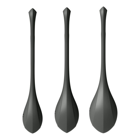 Набір йоні намистин, чорні, діаметр 2-2,5-3 см, вага 22-44-73 г Satisfyer Yoni Power 2 Black
