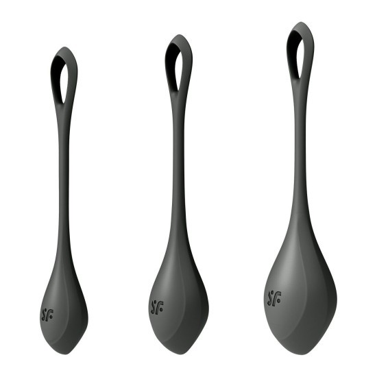 Набір йоні намистин, чорні, діаметр 2-2,5-3 см, вага 22-44-73 г Satisfyer Yoni Power 2 Black