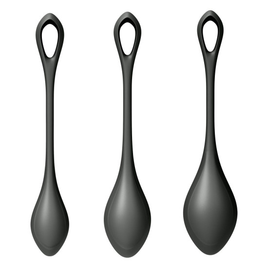 Набір йоні намистин, чорні, діаметр 2-2,5-3 см, вага 22-44-73 г Satisfyer Yoni Power 2 Black