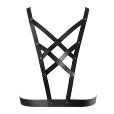Портупея, черная Bijoux Indiscrets Maze Cross Cleavage Harness Black