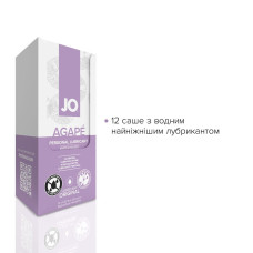 Набор лубрикантов JO Agapé Lubricant Foil Display Box, 12×10 ml