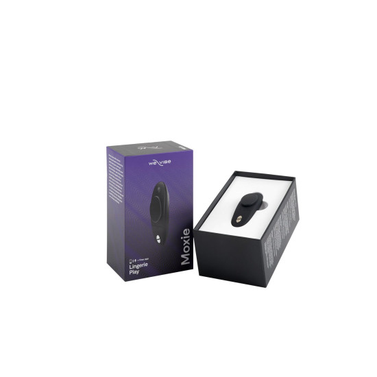 Смарт-вибратор в трусики с пультом ДУ, черный We-Vibe Moxie Satin Black