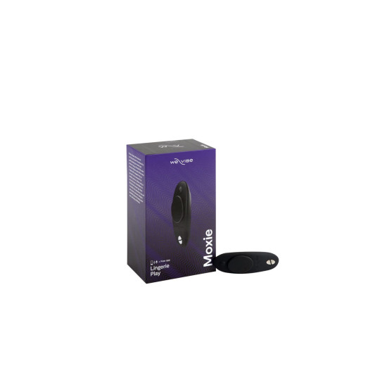 Смарт-вибратор в трусики с пультом ДУ, черный We-Vibe Moxie Satin Black