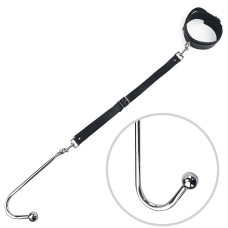 Анальный крюк с ошейником из натуральной кожи, модель 2, черный Art of Sex Anal Hook 2 Black