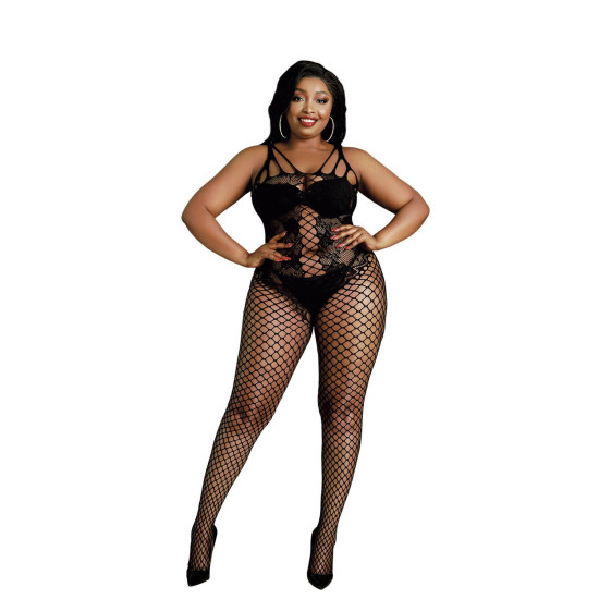 Бодістокінг з відкритим доступом, чорний Moonlight Plus Model 04 Black, XL-XXXL