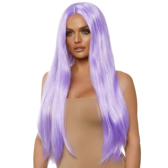 Лавандовый длинный прямой парик с центральным пробором, 33″ Leg Avenue 33″ Long Straight Center Part Wig Lavender