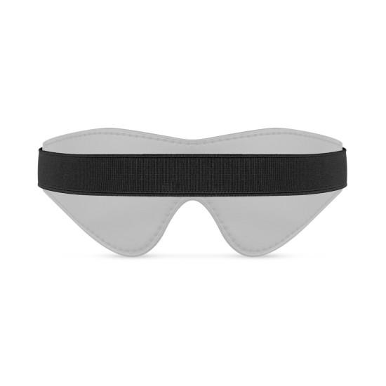 Маска для глаз из искусственной кожи, чёрная Bedroom Fantasies Faux Leather Blindfold Black