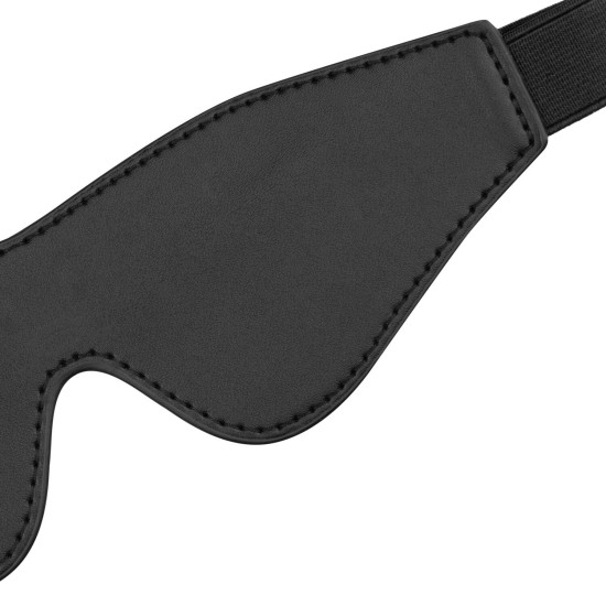 Маска для глаз из искусственной кожи, чёрная Bedroom Fantasies Faux Leather Blindfold Black