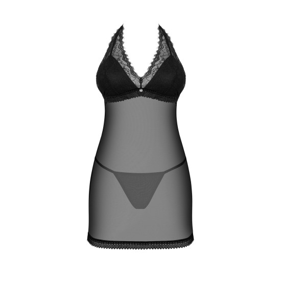 Пеньюар (сорочка и стринги) Obsessive Medilla Chemise & Thong, XL/2XL